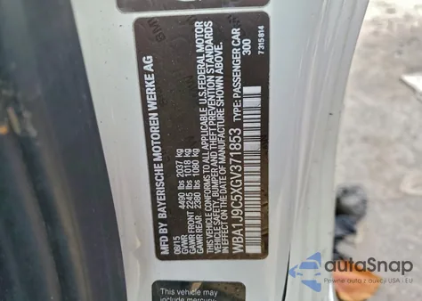 2016 BMW M235Xi z USA, uszkodzony, nr VIN WBA1J9C5XGV371853